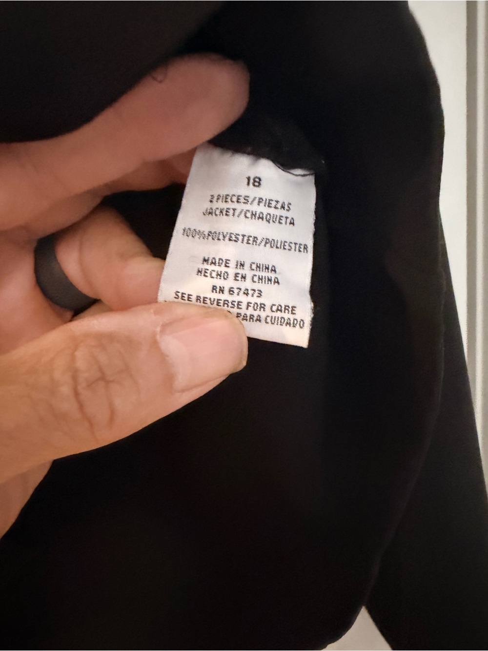 Ladies Size 18 "Danny & Nicole" Black Button-Front Women's Blazer GUC - Picture 3 of 7